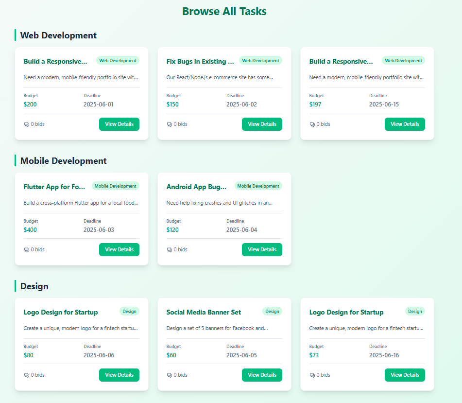 Browse Tasks